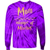 Mom Manager Of Mischief Gift Tie-Dye Long Sleeve Shirt