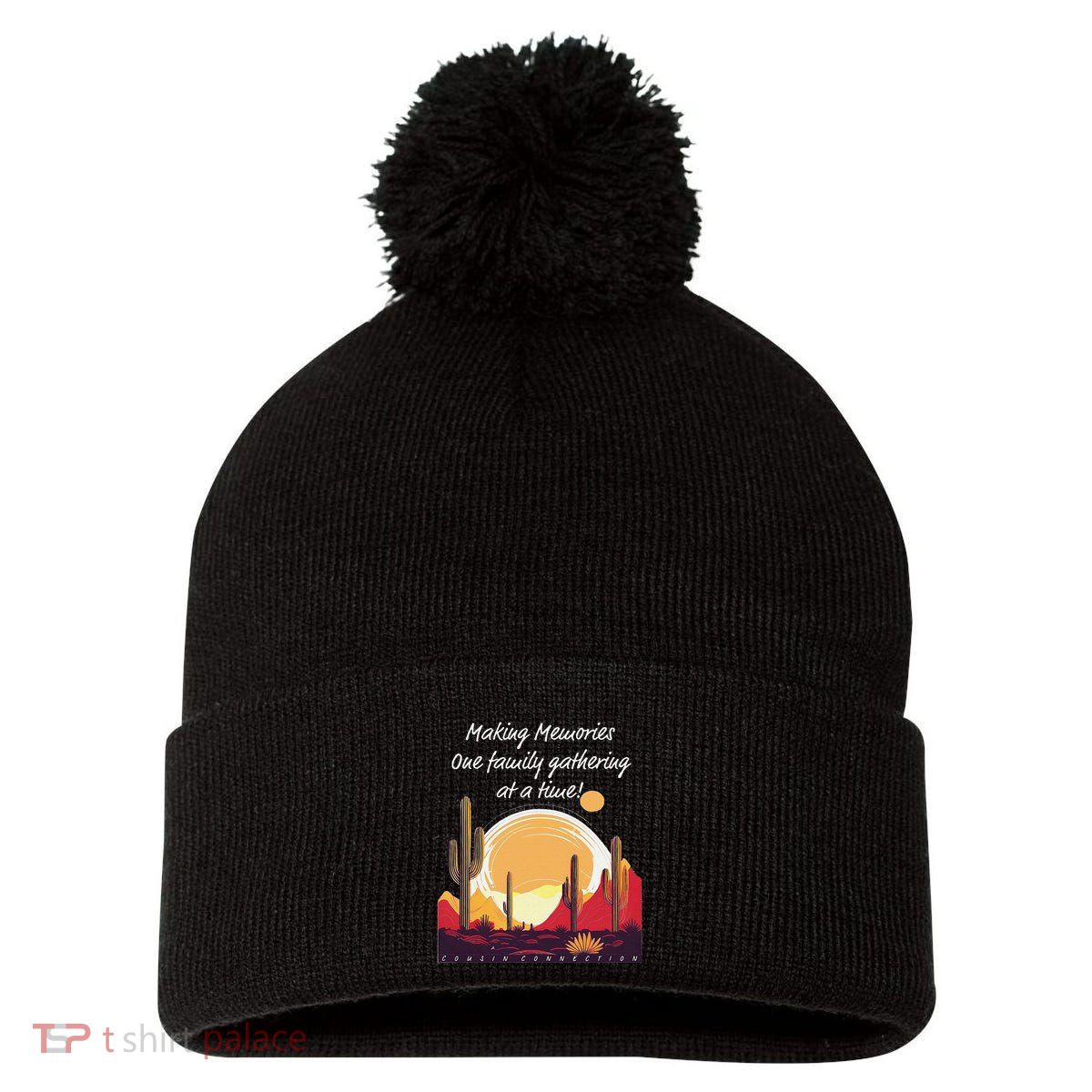 Making Memories One Family Gathering At A Time! Reunion Pom Pom 12in Knit Beanie