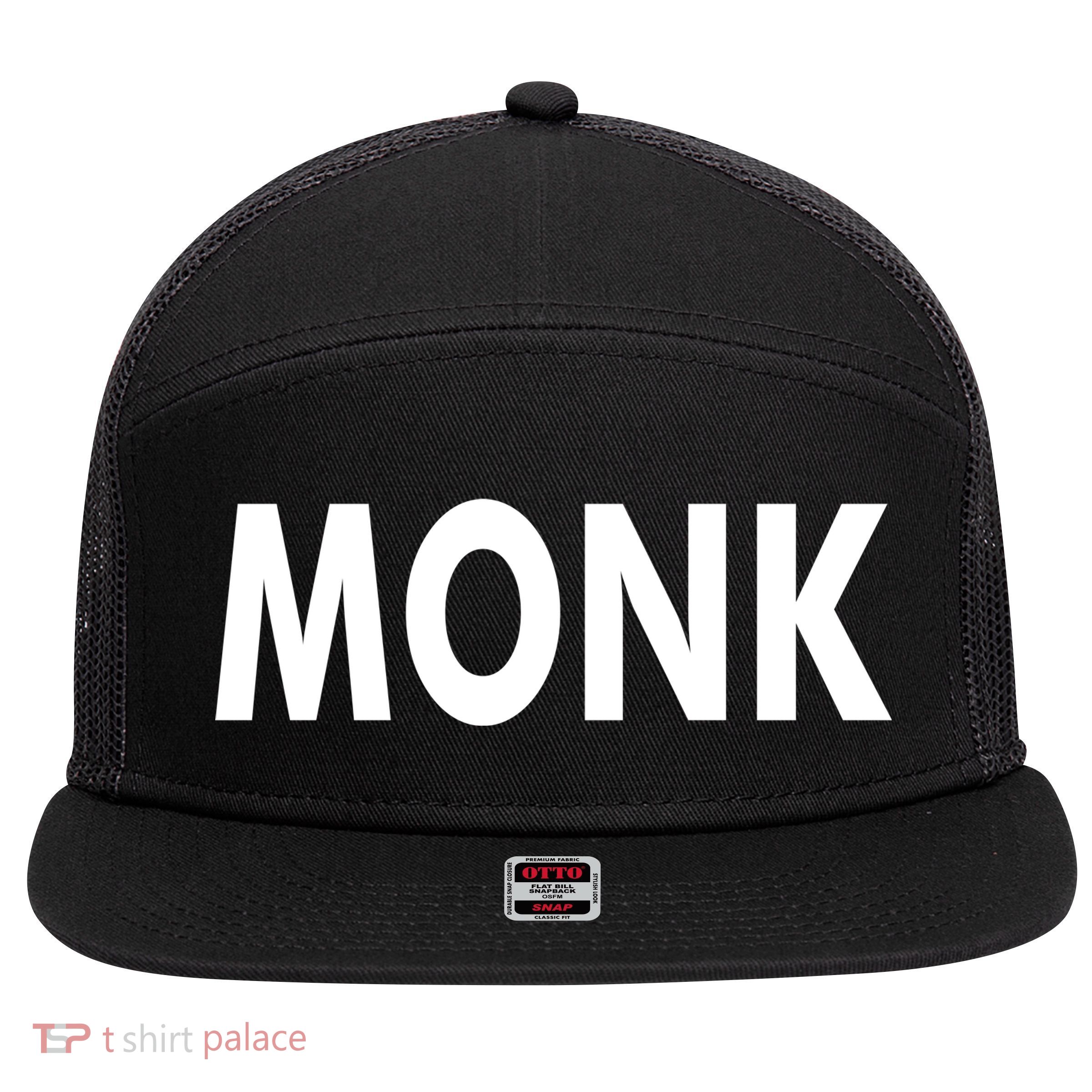 Monk 7 Panel Mesh Trucker Snapback Hat