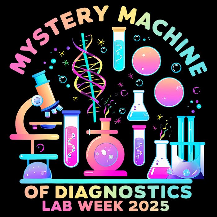 Mystery Machine Of Diagnostics Lab Week 2025 Med Lab Tech  T-Shirt