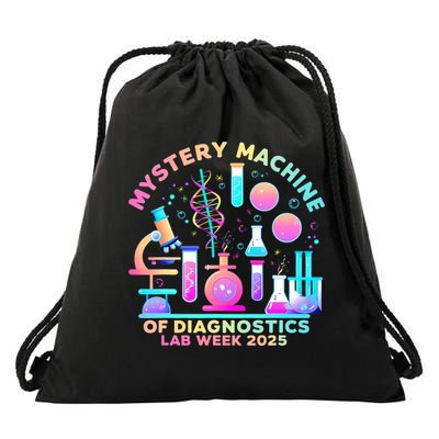 Mystery Machine Of Diagnostics Lab Week 2025 Med Lab Tech  Drawstring Bag