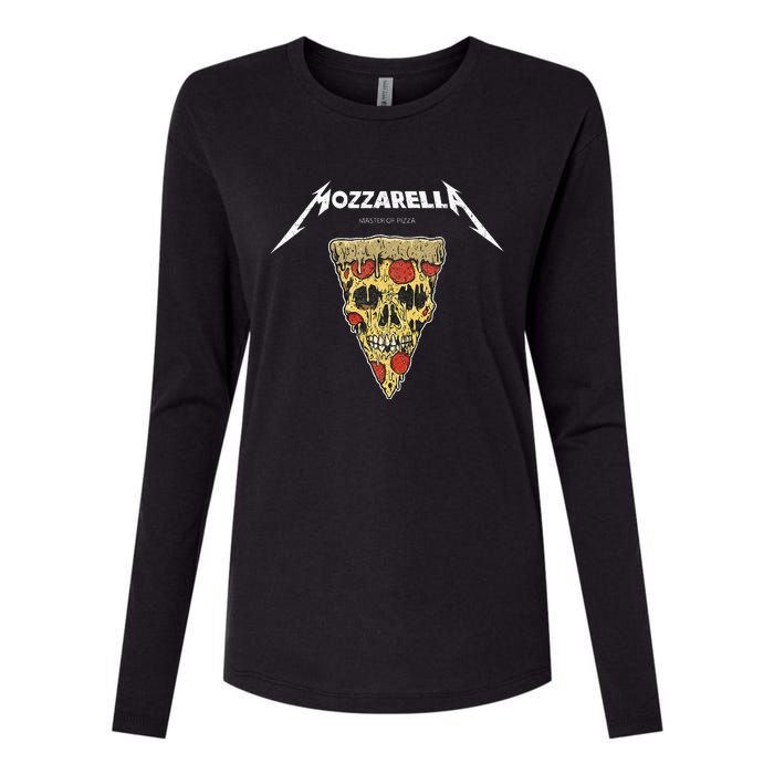 Mozzarella Masters Of Pizza Foodie Chef Baker Cook. Womens Cotton Relaxed Long Sleeve T-Shirt