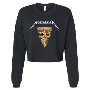 Mozzarella Masters Of Pizza Foodie Chef Baker Cook. Cropped Pullover Crew