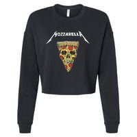 Mozzarella Masters Of Pizza Foodie Chef Baker Cook. Cropped Pullover Crew