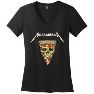 Mozzarella Masters Of Pizza Foodie Chef Baker Cook. Women's V-Neck T-Shirt