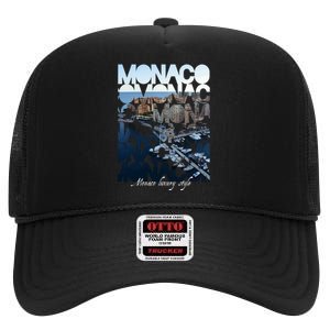 Monaco High Crown Mesh Back Trucker Hat