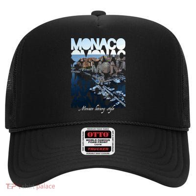 Monaco High Crown Mesh Back Trucker Hat