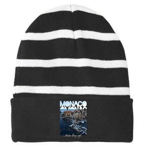 Monaco Striped Beanie with Solid Band