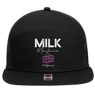 Milk Machine Open 24 Hours 7 Panel Mesh Trucker Snapback Hat