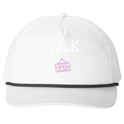 Milk Machine Open 24 Hours Snapback Five-Panel Rope Hat