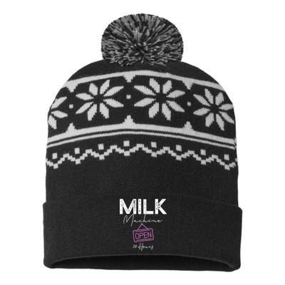 Milk Machine Open 24 Hours USA-Made Snowflake Beanie