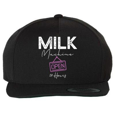 Milk Machine Open 24 Hours Wool Snapback Cap