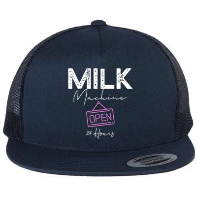 Milk Machine Open 24 Hours Flat Bill Trucker Hat