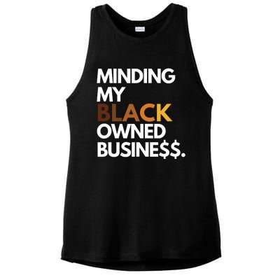 Minding My Owned Black Business Ladies PosiCharge Tri-Blend Wicking Tank