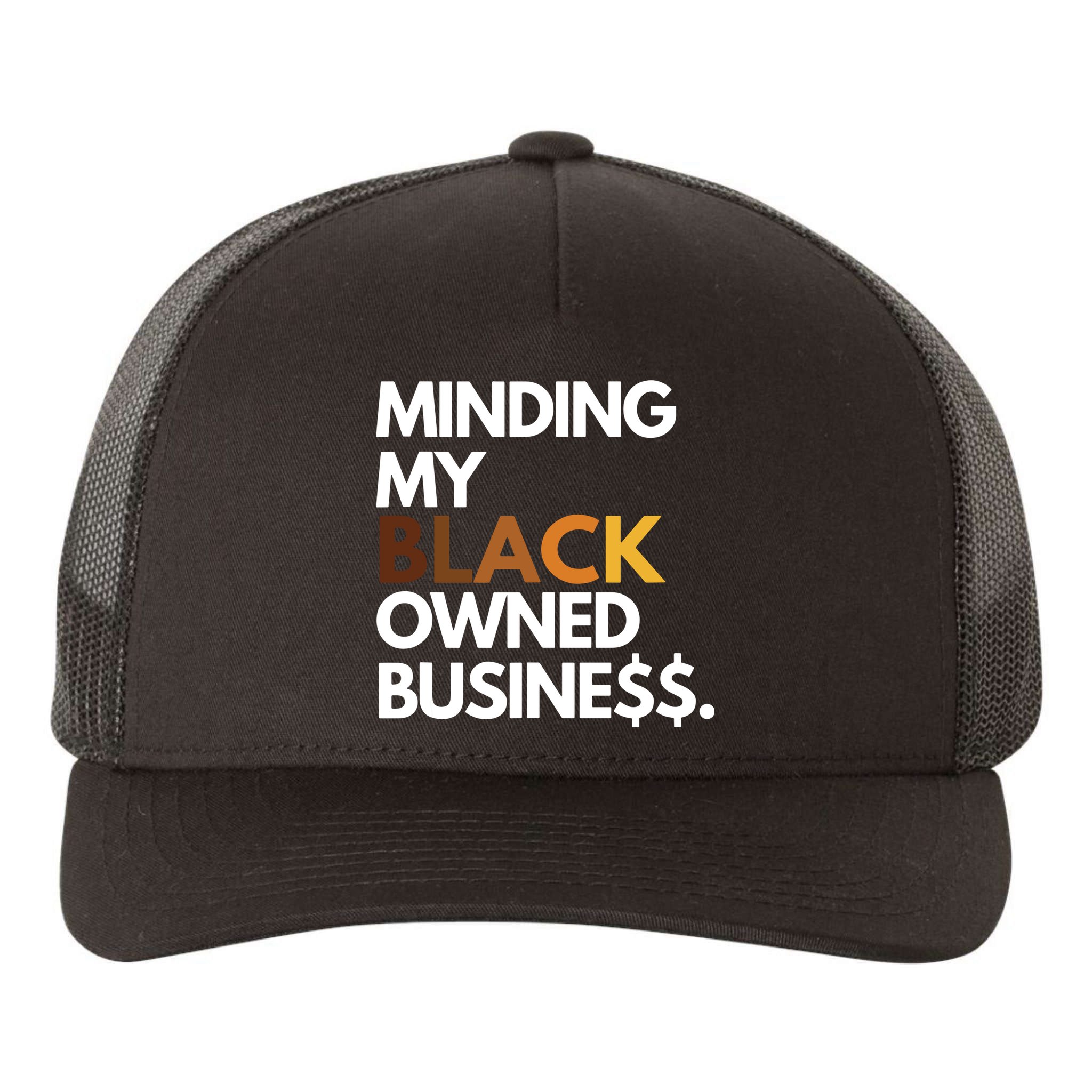 Minding My Owned Black Business Yupoong Adult 5-Panel Trucker Hat