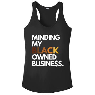 Minding My Owned Black Business Ladies PosiCharge Competitor Racerback Tank