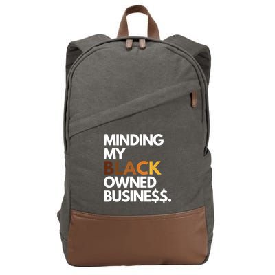 Minding My Owned Black Business Cotton Canvas Backpack