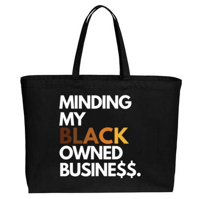 Minding My Owned Black Business Cotton Canvas Jumbo Tote