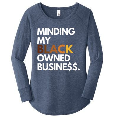 Minding My Owned Black Business Women's Perfect Tri Tunic Long Sleeve Shirt