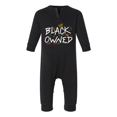 Minding My Owned Black Business Men Women Juneteenth Pride Infant Fleece One Piece