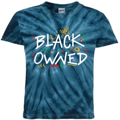 Minding My Owned Black Business Men Women Juneteenth Pride Kids Tie-Dye T-Shirt