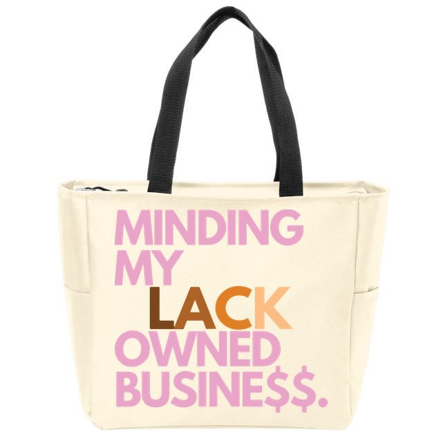 Minding My Owned Black Business Zip Tote Bag
