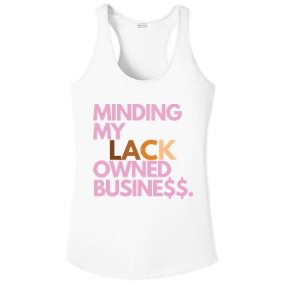 Minding My Owned Black Business Ladies PosiCharge Competitor Racerback Tank