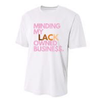 Minding My Owned Black Business Youth Performance Sprint T-Shirt