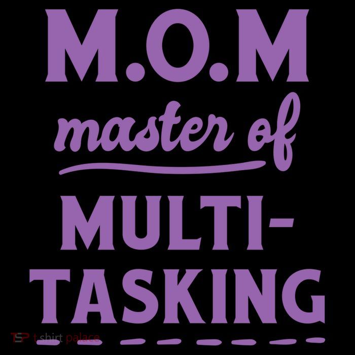MOM Master Of Multitasking Stripe Pom Pom Beanie