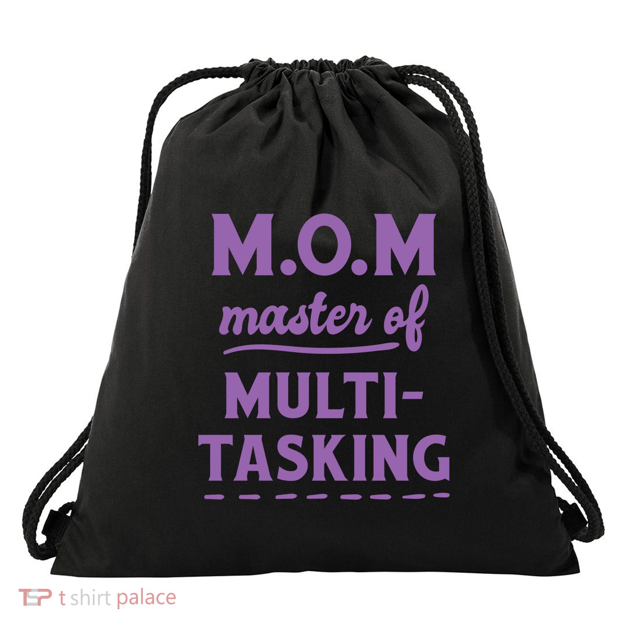 MOM Master Of Multitasking Drawstring Bag