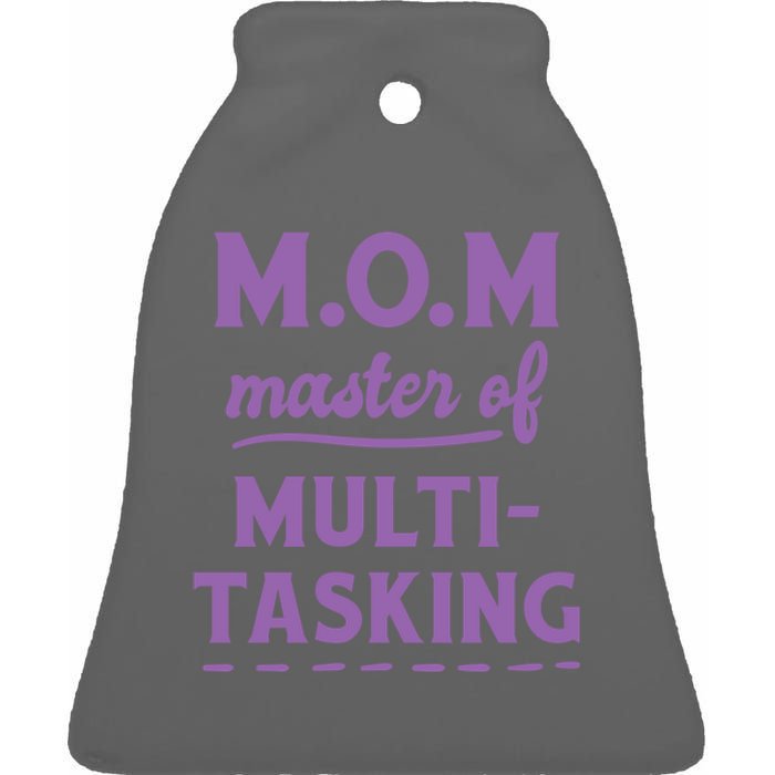 MOM Master Of Multitasking Ceramic Bell Ornament