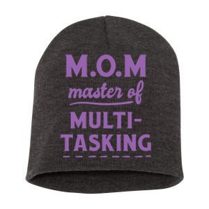 MOM Master Of Multitasking Short Acrylic Beanie