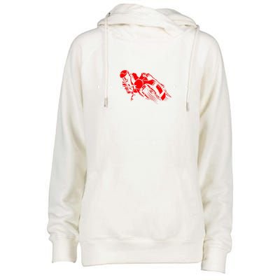 Motorcycle Womens Funnel Neck Pullover Hood