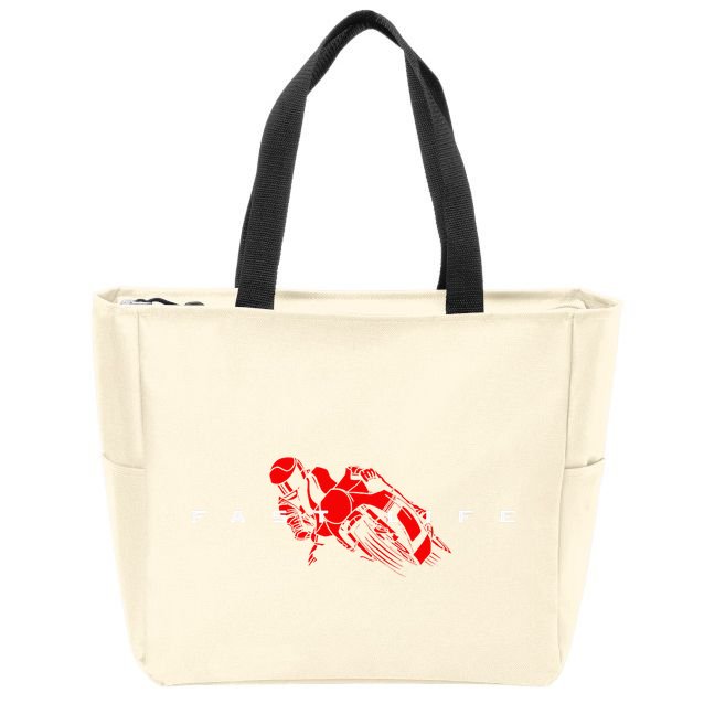 Motorcycle Zip Tote Bag