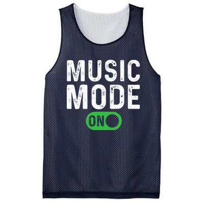 Music Mode On - Music Lover Mesh Reversible Basketball Jersey Tank