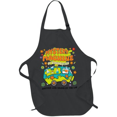 Mystery Machine Of Diagnostics Lab Week 2025 Med Lab Tech Gift Full-Length Apron With Pockets