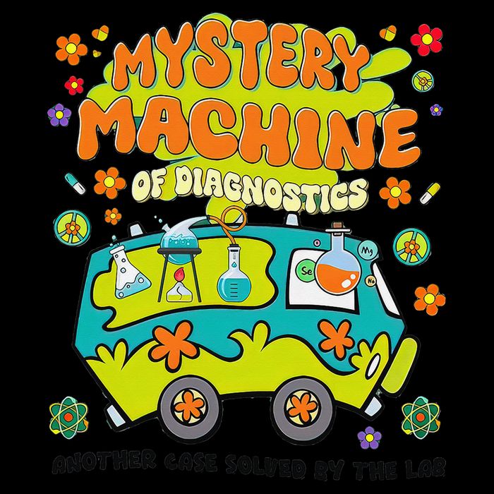 Mystery Machine Of Diagnostics Lab Week 2025 Med Lab Tech Gift 16 in Basic Backpack