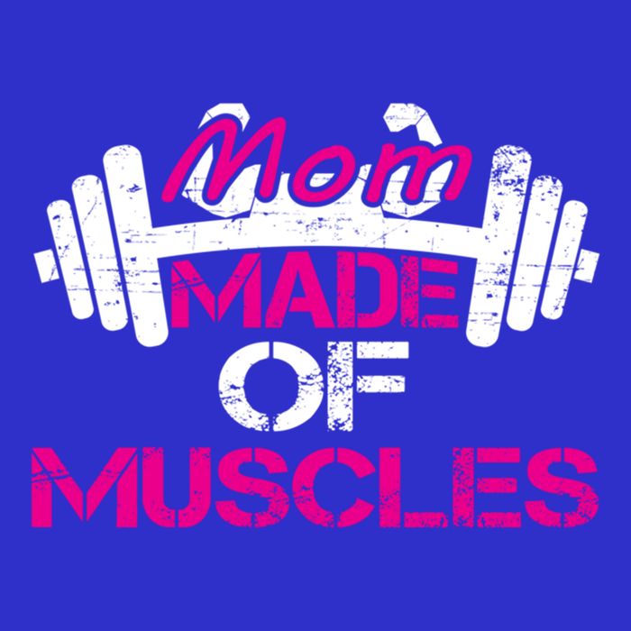 Mom Made Of Muscles Funny Fitness Gym Gift Kids T-Shirt