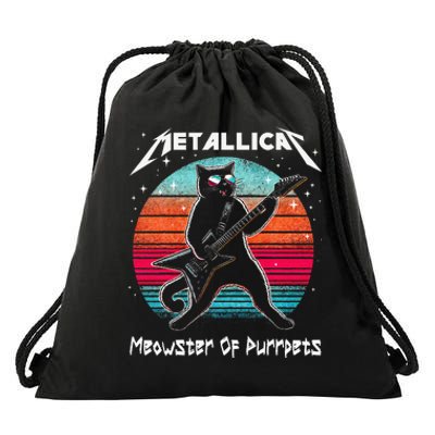 Metallicat Meowster Of Purrpets Funny Cat Drawstring Bag