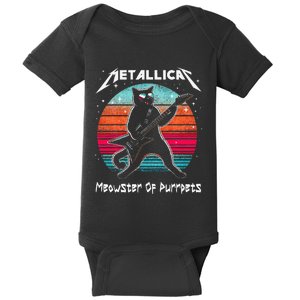 Metallicat Meowster Of Purrpets Funny Cat Baby Bodysuit