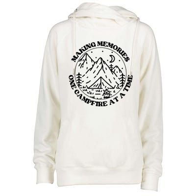 Making Memories One Campsite At A Time Happy Camper Gift Womens Funnel Neck Pullover Hood