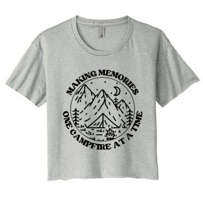 Making Memories One Campsite At A Time Happy Camper Gift Women's Crop Top Tee