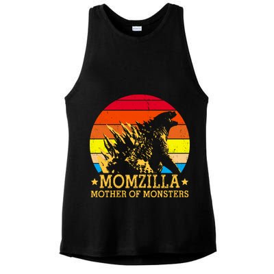 Momzilla Mother Of The Monsters Retro Vintage Ladies PosiCharge Tri-Blend Wicking Tank