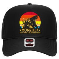 Momzilla Mother Of The Monsters Retro Vintage High Crown Mesh Back Trucker Hat