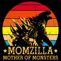 Momzilla Mother Of The Monsters Retro Vintage Apron