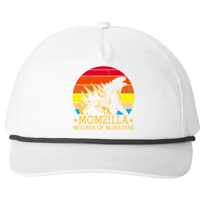 Momzilla Mother Of The Monsters Retro Vintage Snapback Five-Panel Rope Hat