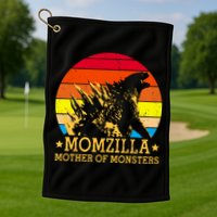 Momzilla Mother Of The Monsters Retro Vintage Golf Towel