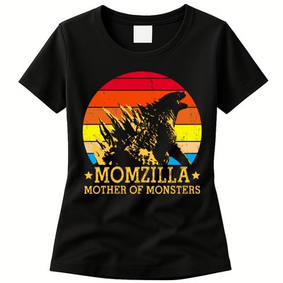 Momzilla Mother Of The Monsters Retro Vintage Womens T-Shirt