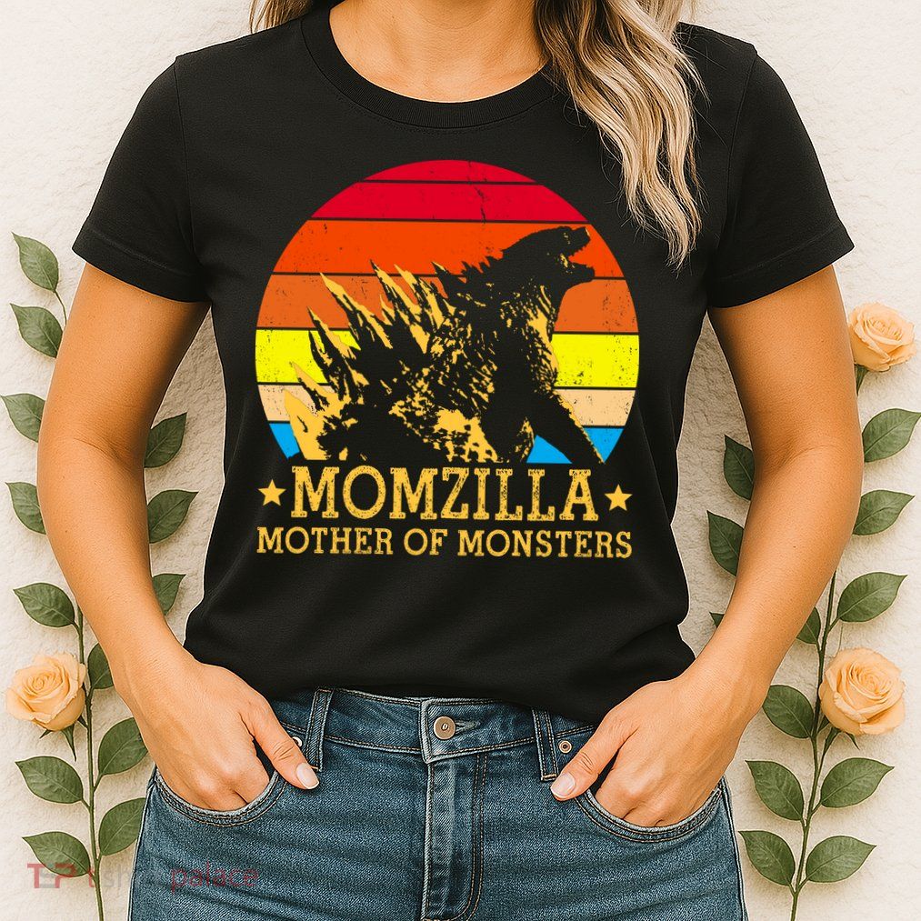 Momzilla Mother Of The Monsters Retro Vintage Womens T-Shirt