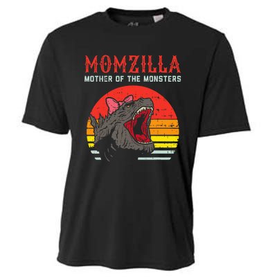 Momzilla Mother Of Monsters Ribbon Cooling Performance Crew T-Shirt